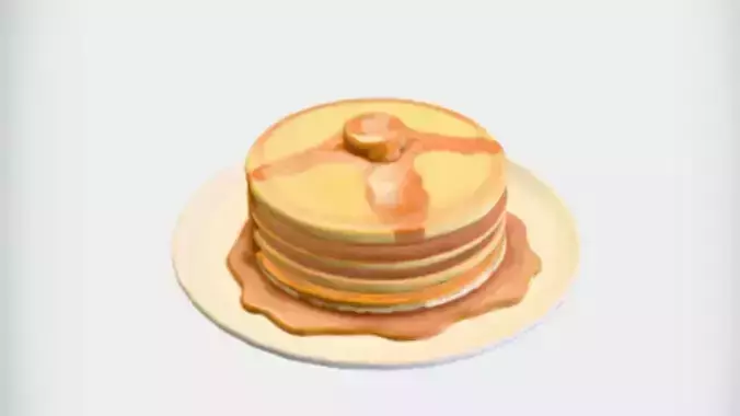 Stack of pancakes with syrup