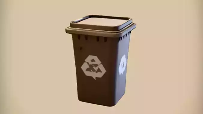 recycling trash bin