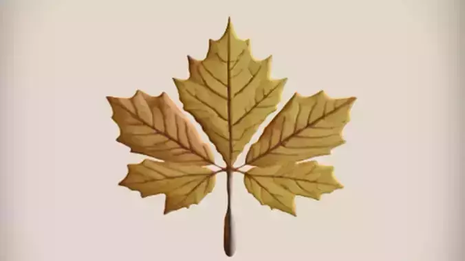 Maple leaf 3D Game Ready Model