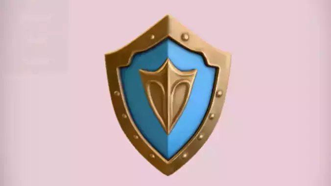 Decorative medieval-style shield