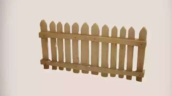 Wooden picket fence