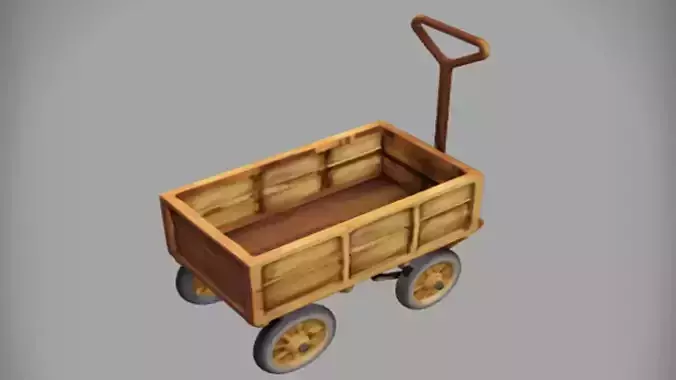 wooden children wagon