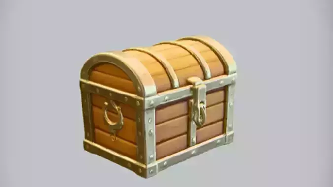 treasure chest 3D Game Ready Model