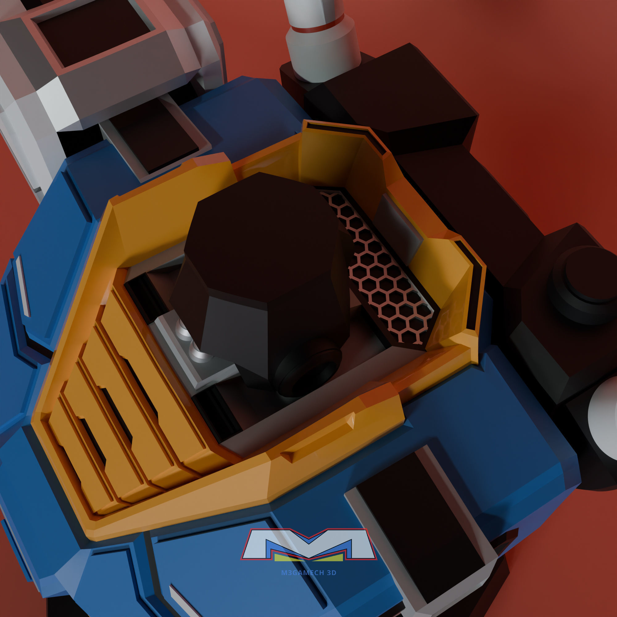 Gundam RX-78 Bust Torso Custom Version 3D print model_8