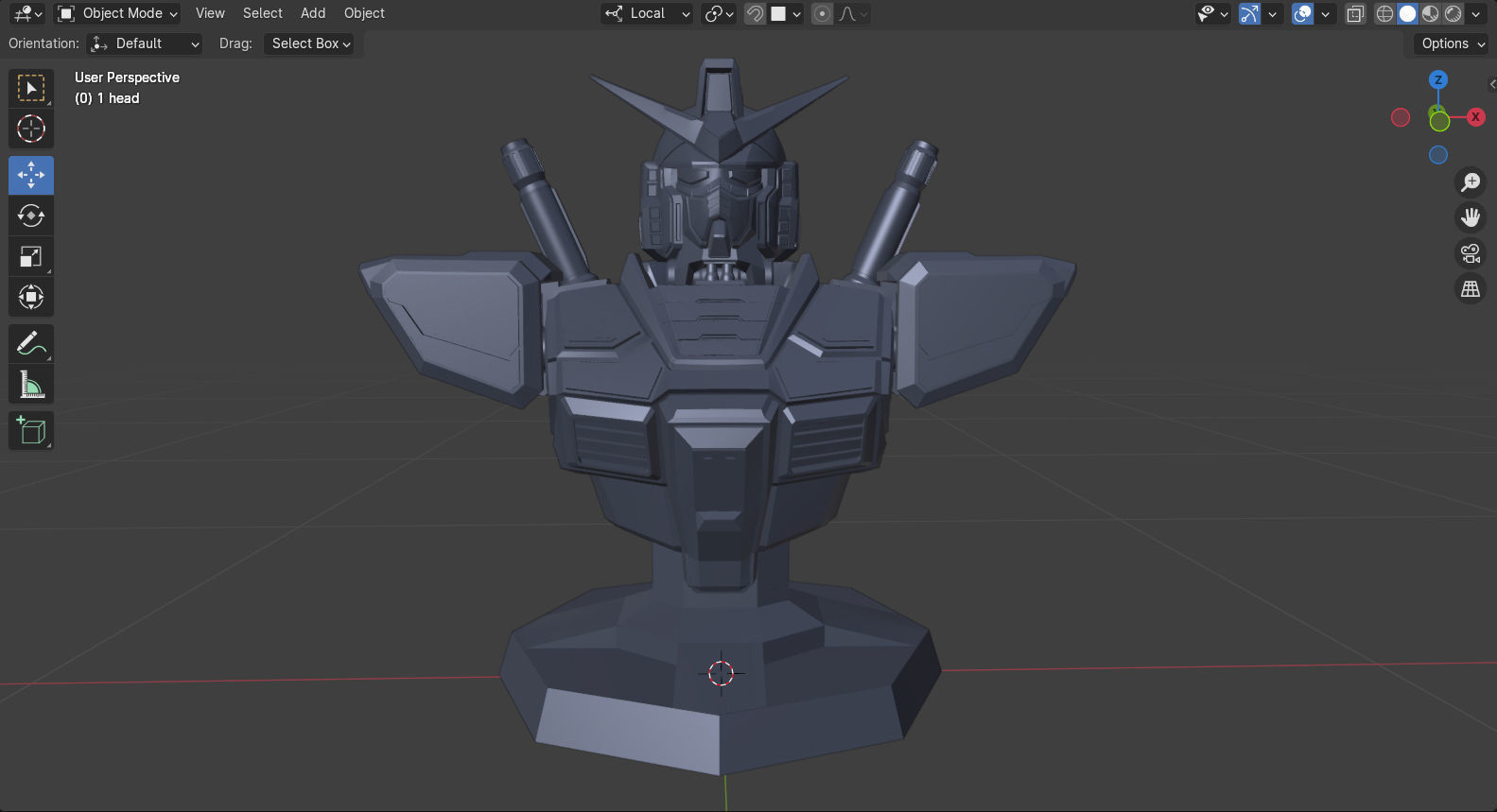 Gundam RX-78 Bust Torso Custom Version 3D print model_9