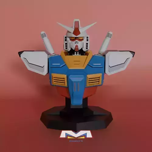 Gundam RX-78 Bust Torso Custom Version 3D print model