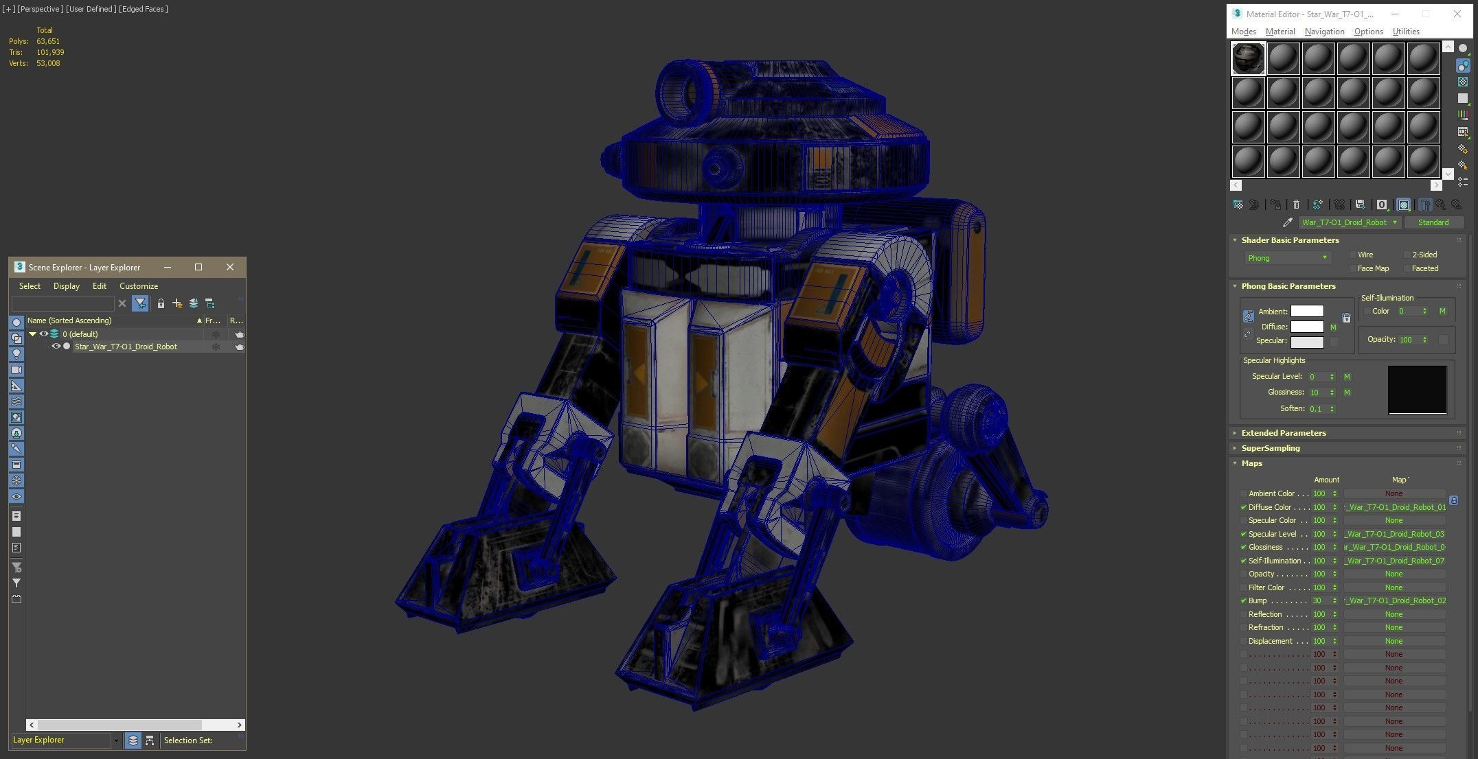 Star War T7-O1 Droid Robot 3D model_22