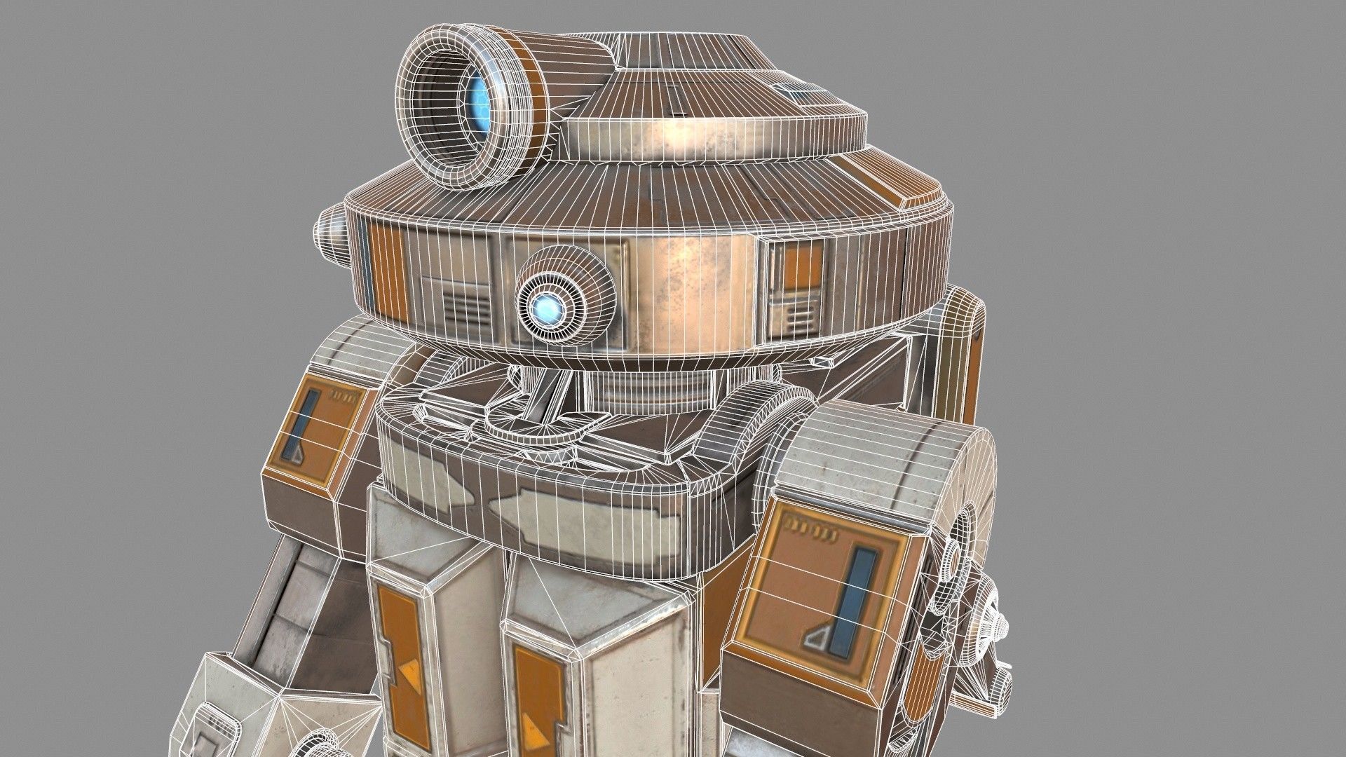Star War T7-O1 Droid Robot 3D model_12