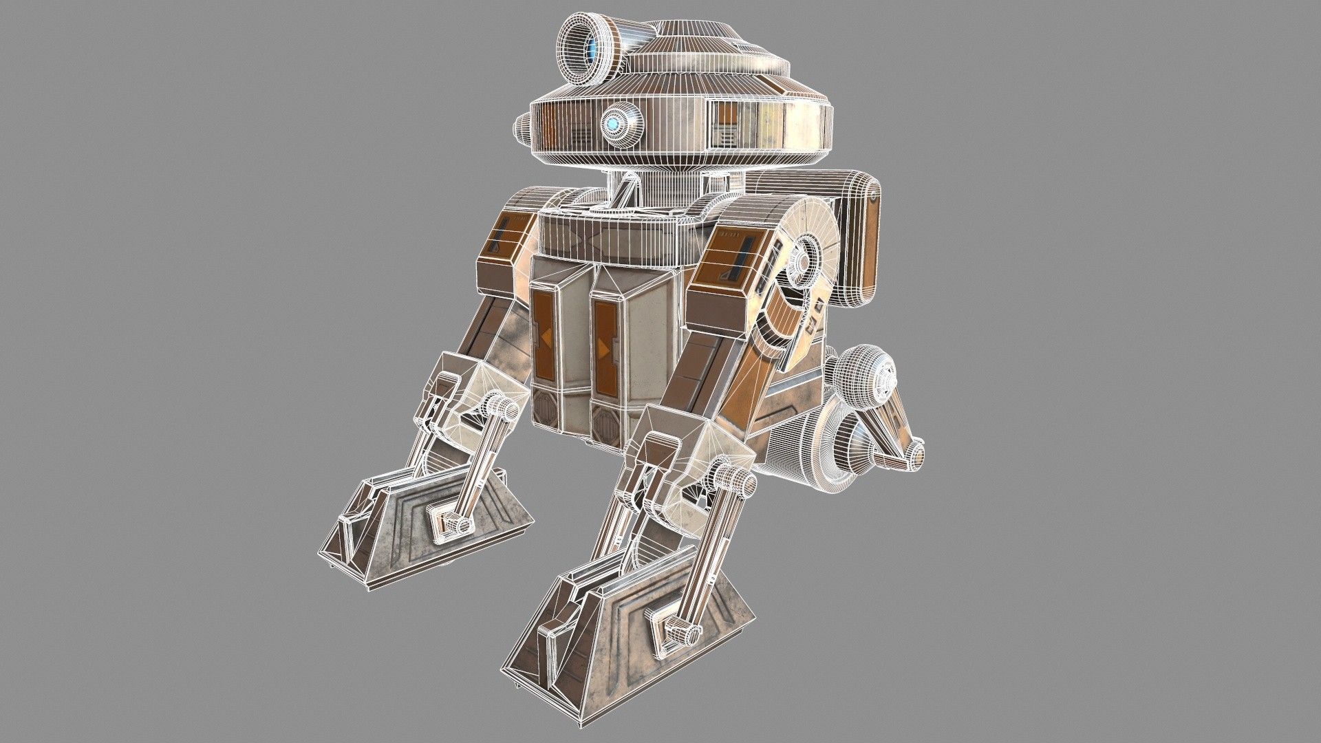 Star War T7-O1 Droid Robot 3D model_15