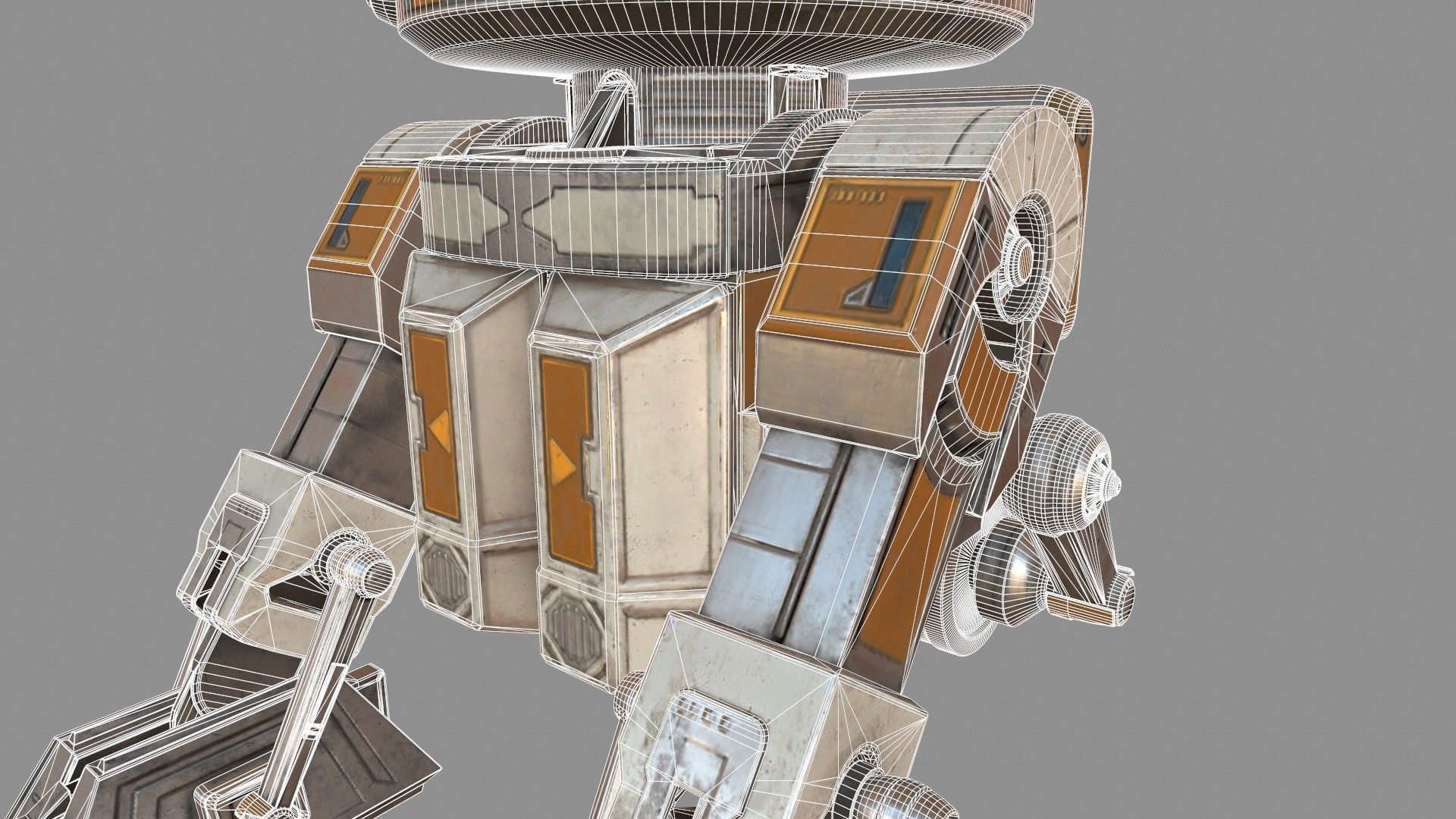 Star War T7-O1 Droid Robot 3D model_13