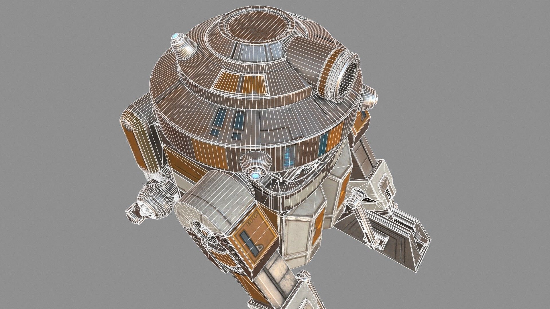 Star War T7-O1 Droid Robot 3D model_17