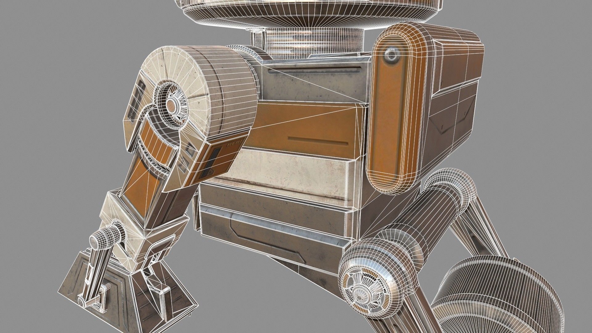 Star War T7-O1 Droid Robot 3D model_20