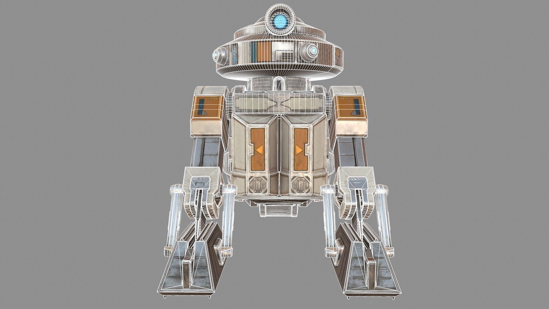 Star War T7-O1 Droid Robot 3D model_16