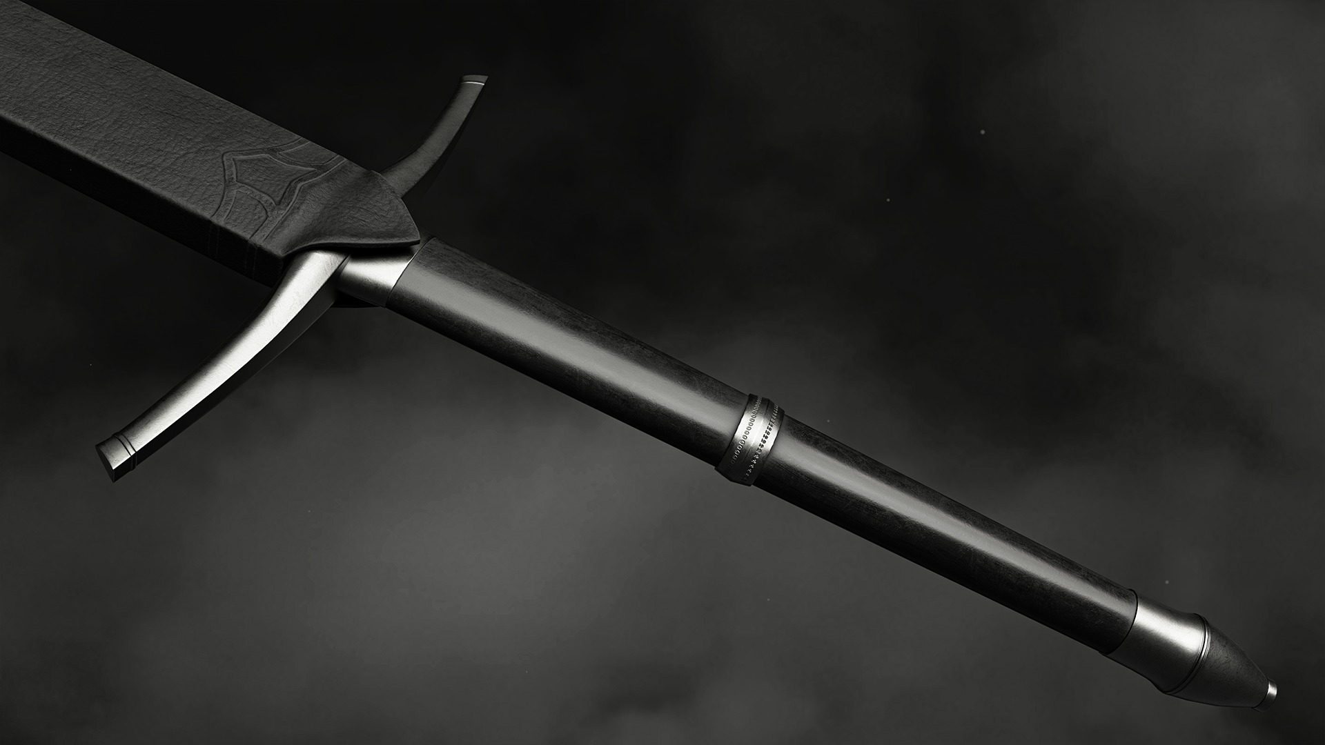 Sword and Scabbard T Low-poly 3D model_3