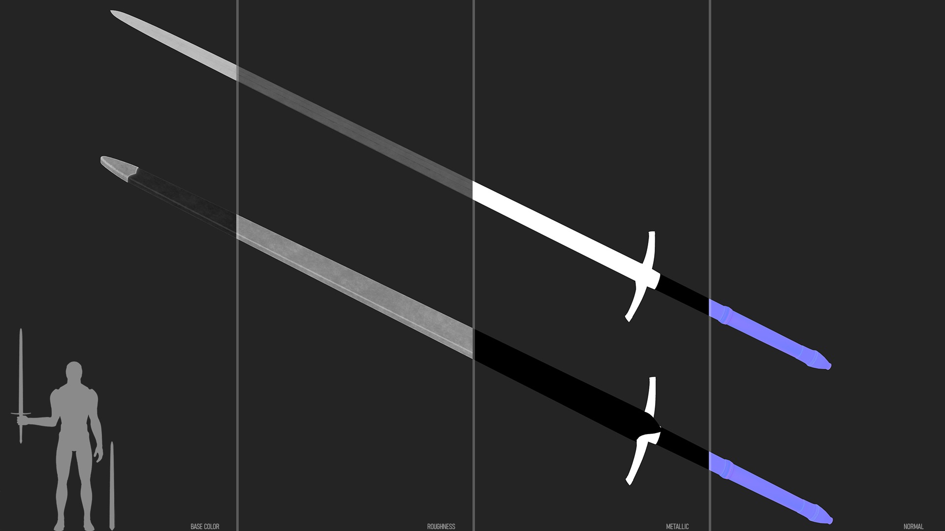 Sword and Scabbard T Low-poly 3D model_4