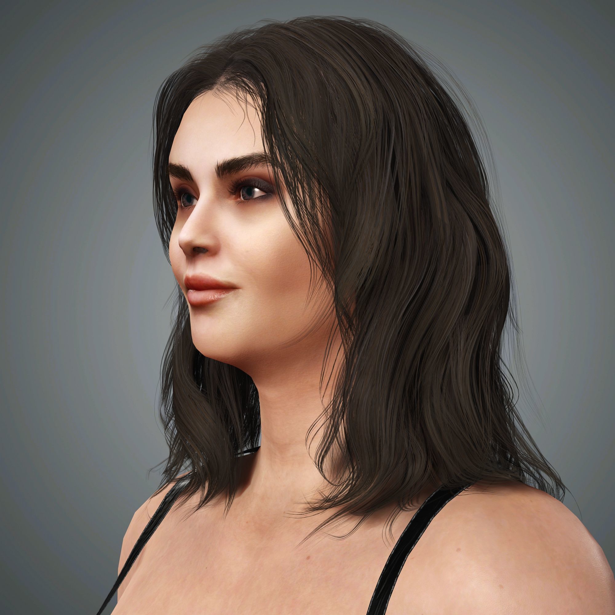 Selena Gomez Character Low-poly 3D model_2