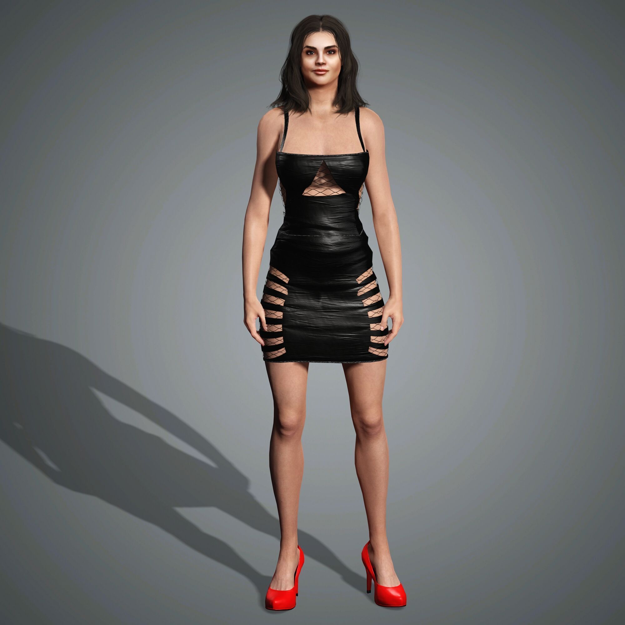 Selena Gomez Character Low-poly 3D model_6