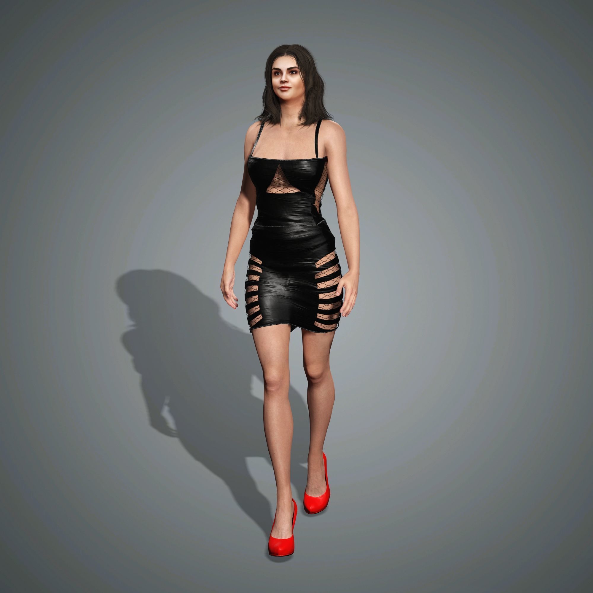 Selena Gomez Character Low-poly 3D model_12