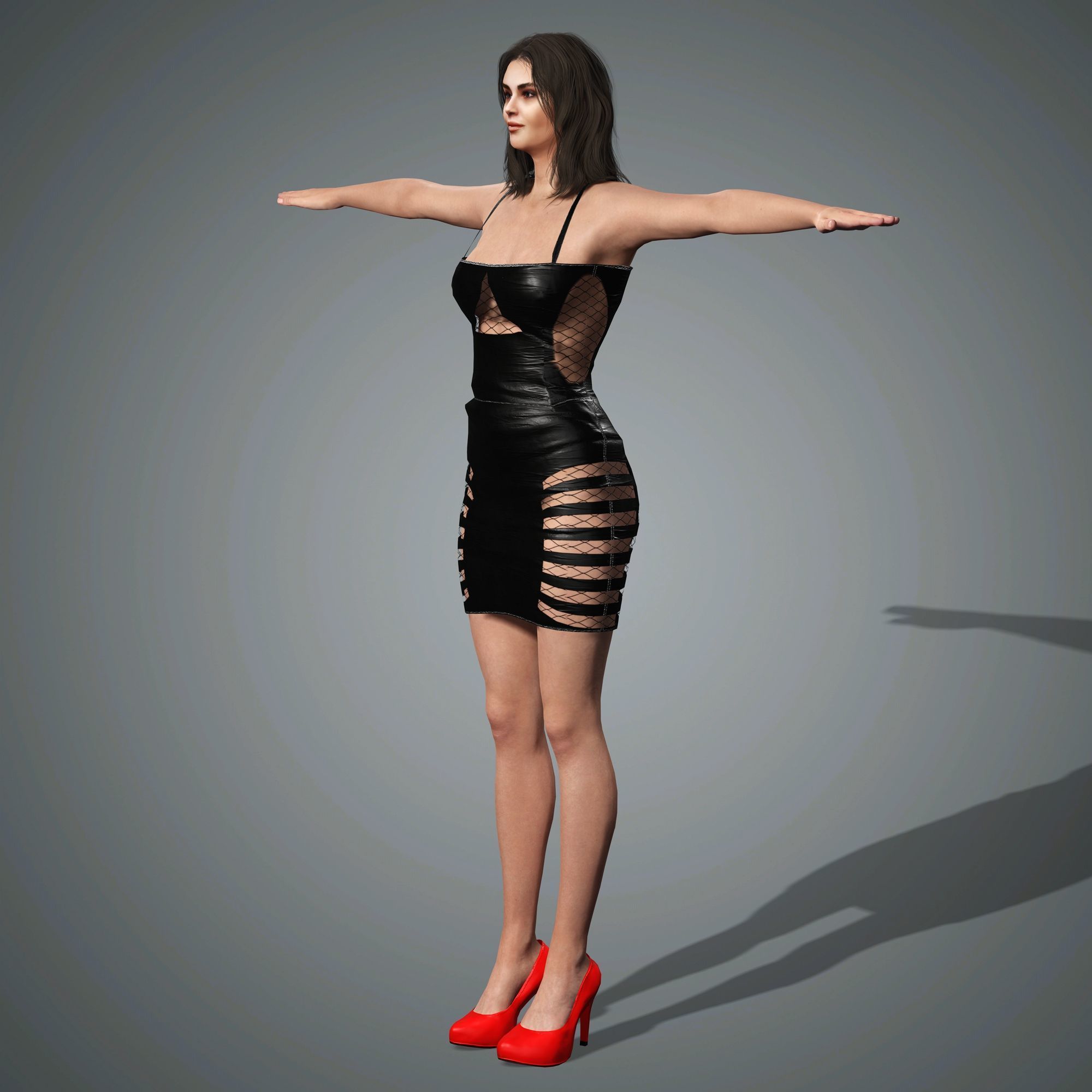 Selena Gomez Character Low-poly 3D model_16