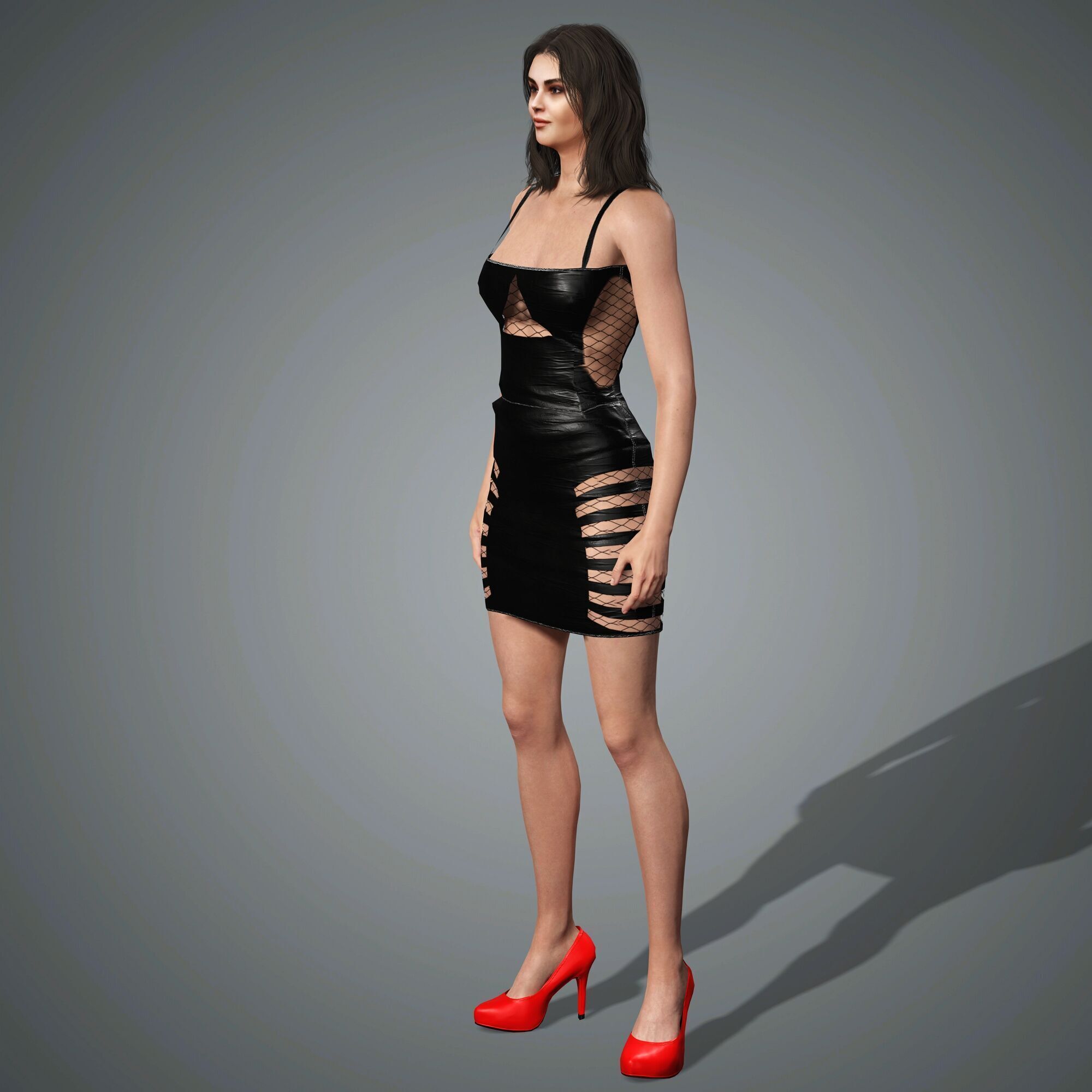 Selena Gomez Character Low-poly 3D model_7