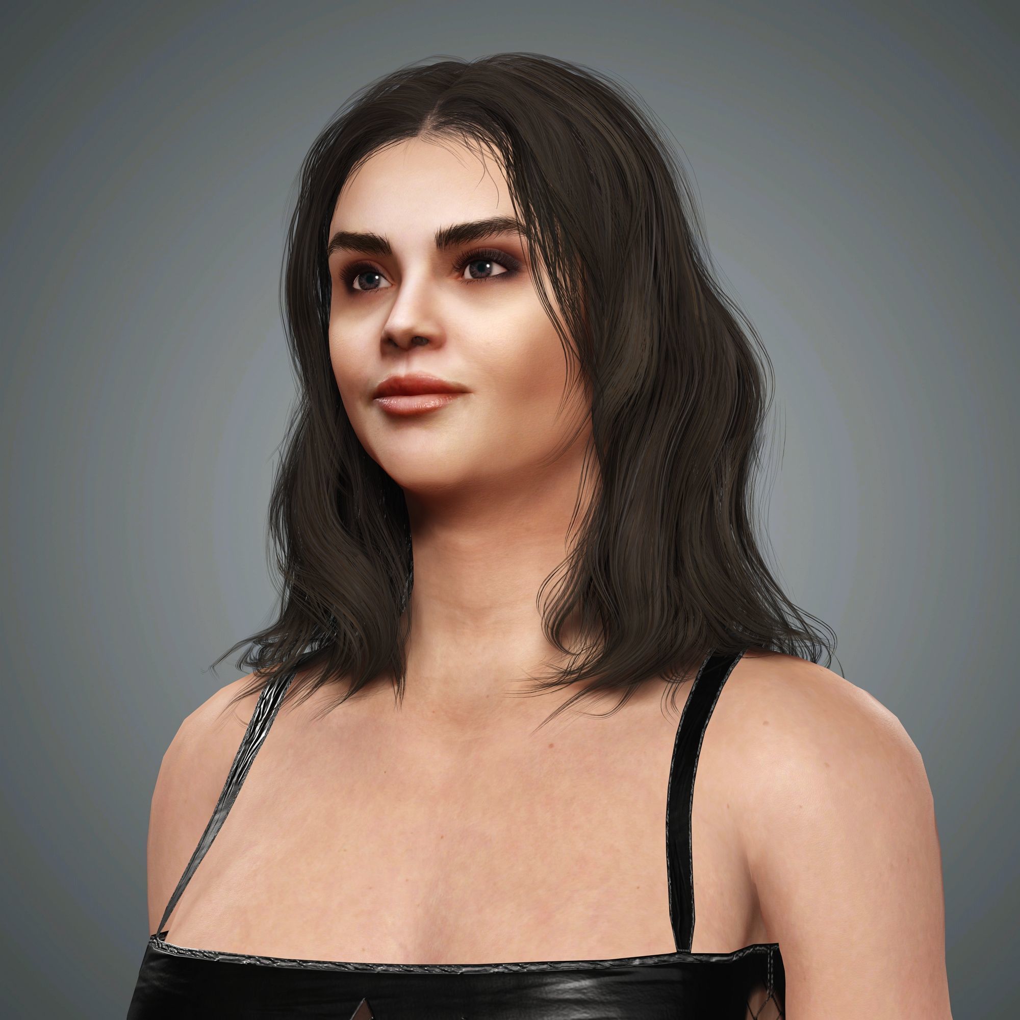 Selena Gomez Character Low-poly 3D model_3