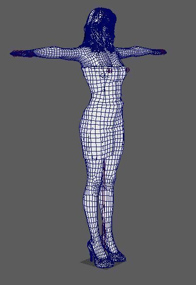 Selena Gomez Character Low-poly 3D model_24