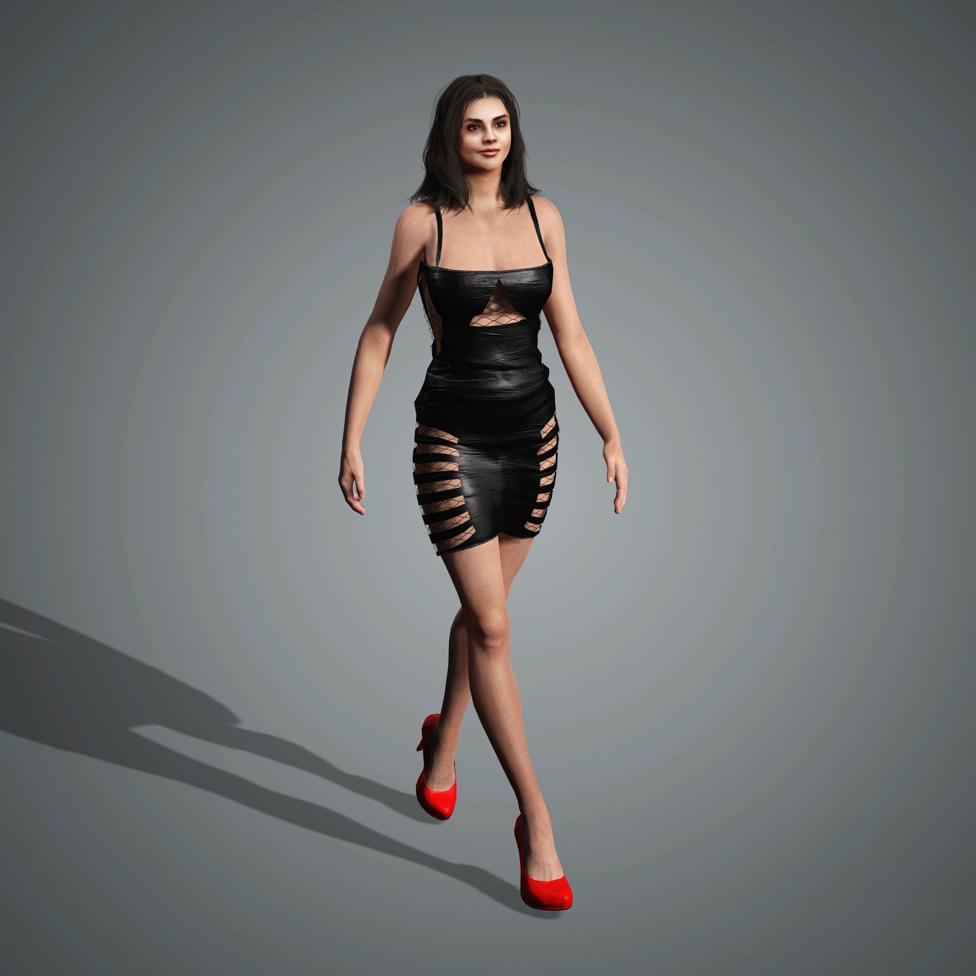 Selena Gomez Character Low-poly 3D model_13