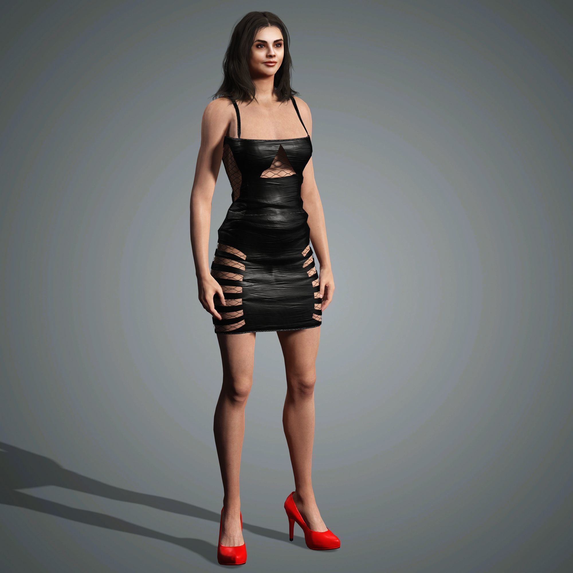 Selena Gomez Character Low-poly 3D model_11