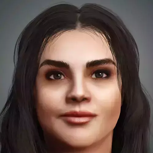 Selena Gomez Character Low-poly 3D model