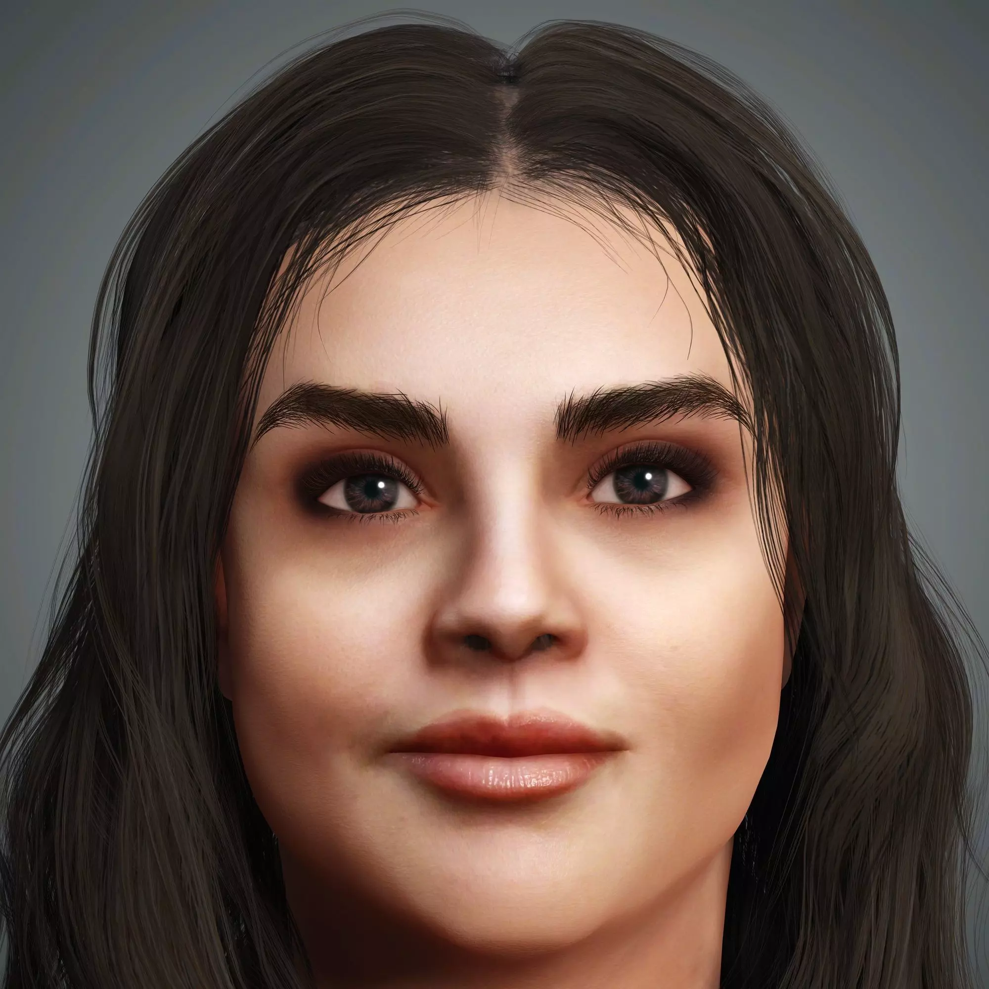 Selena Gomez Character Low-poly 3D model_0