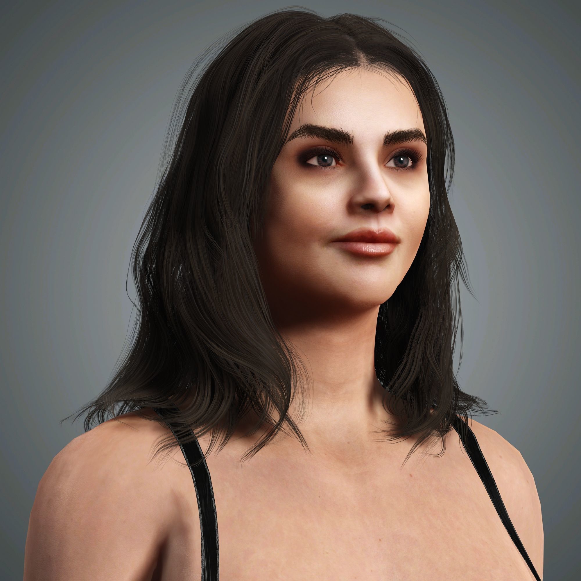 Selena Gomez Character Low-poly 3D model_4