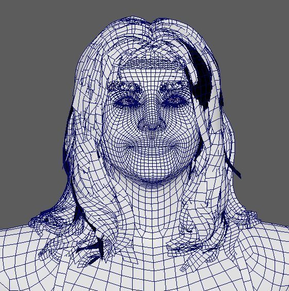 Selena Gomez Character Low-poly 3D model_19