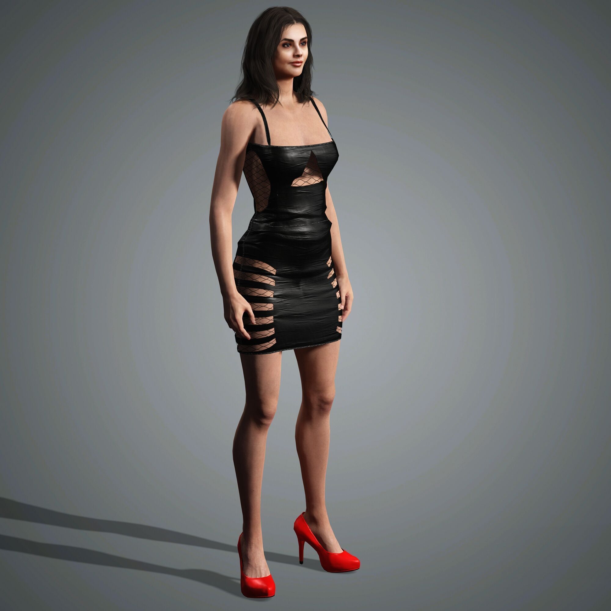 Selena Gomez Character Low-poly 3D model_10