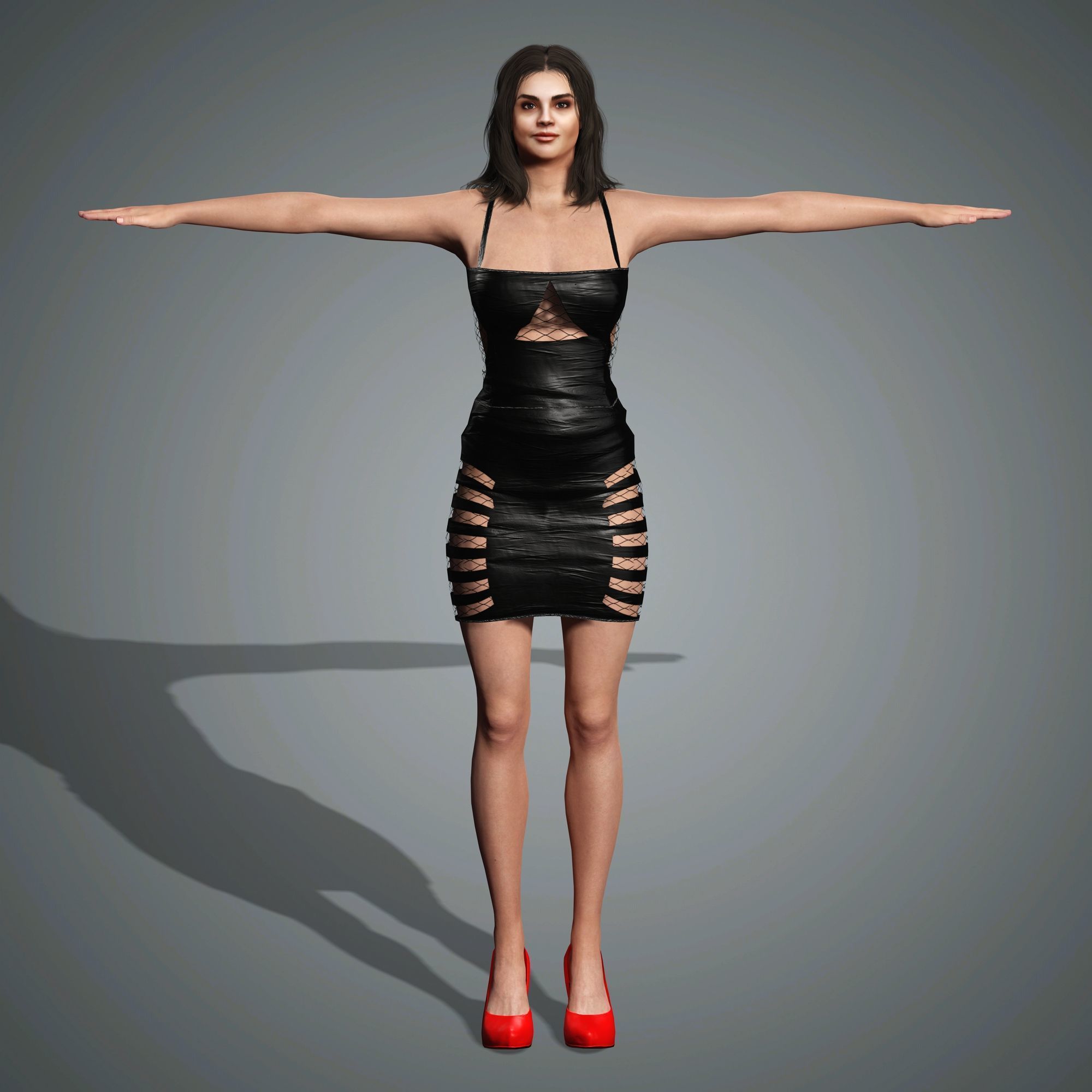 Selena Gomez Character Low-poly 3D model_15
