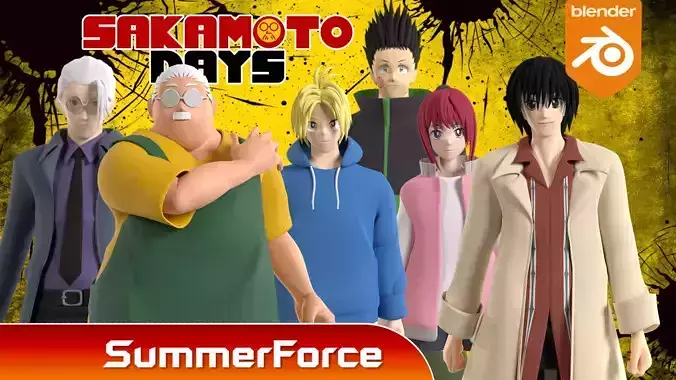 Sakamoto Days 3D Model Collection