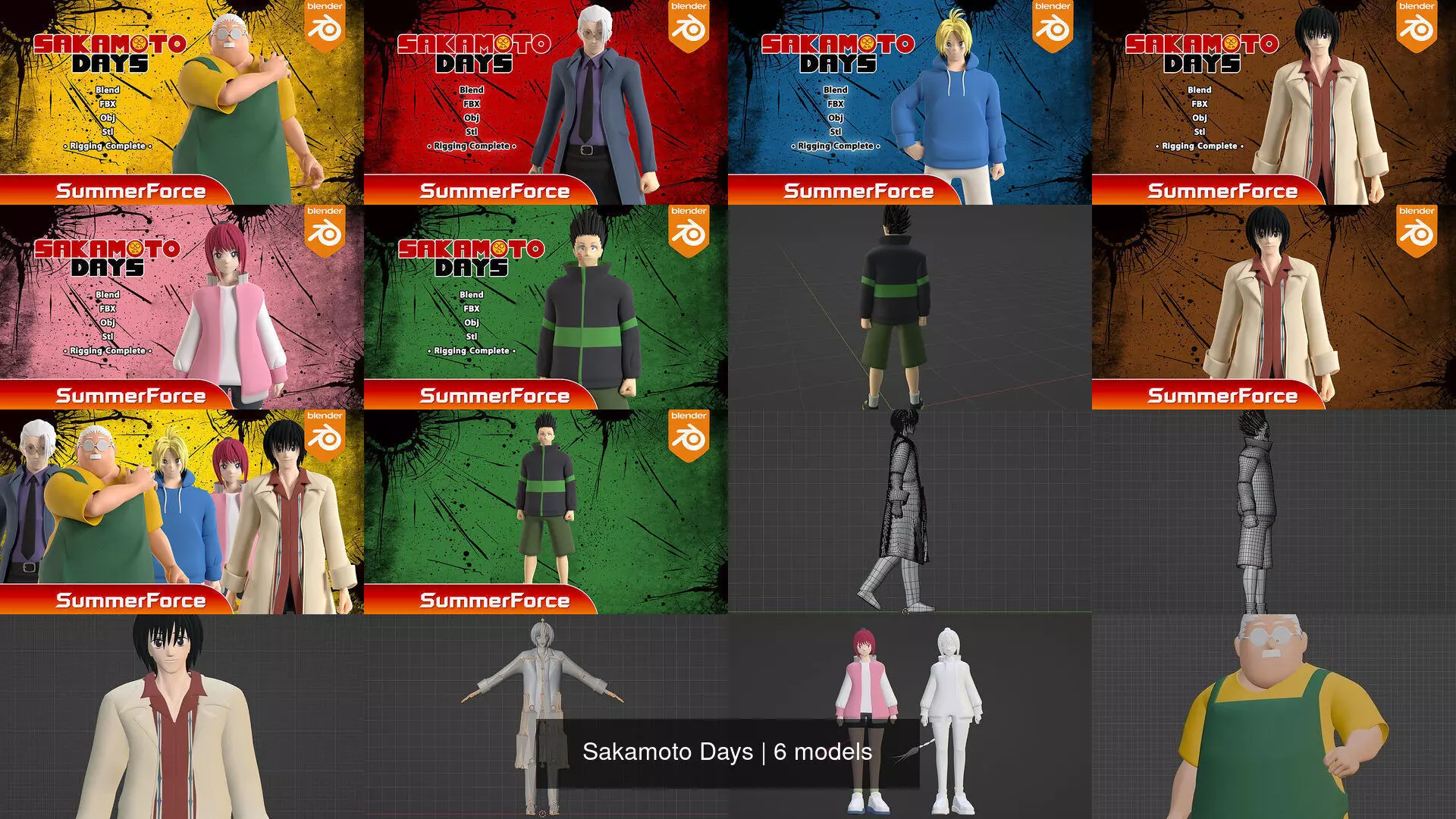 Sakamoto Days 3D Model Collection_1