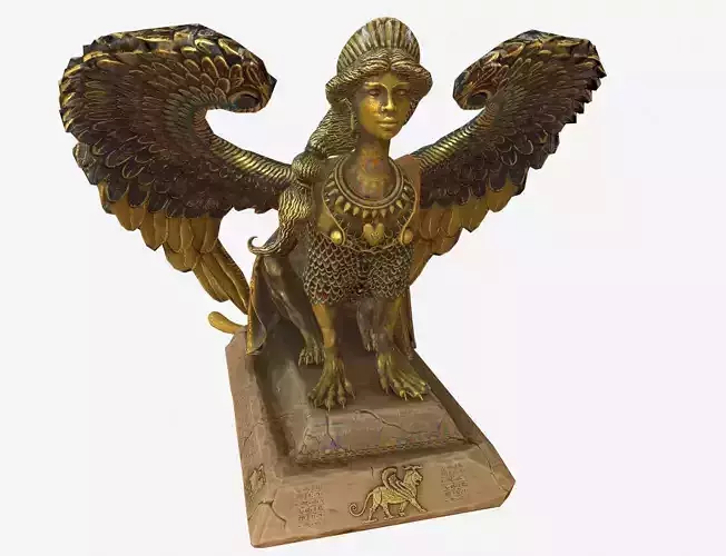 Queen Sphinx Golden Statue
