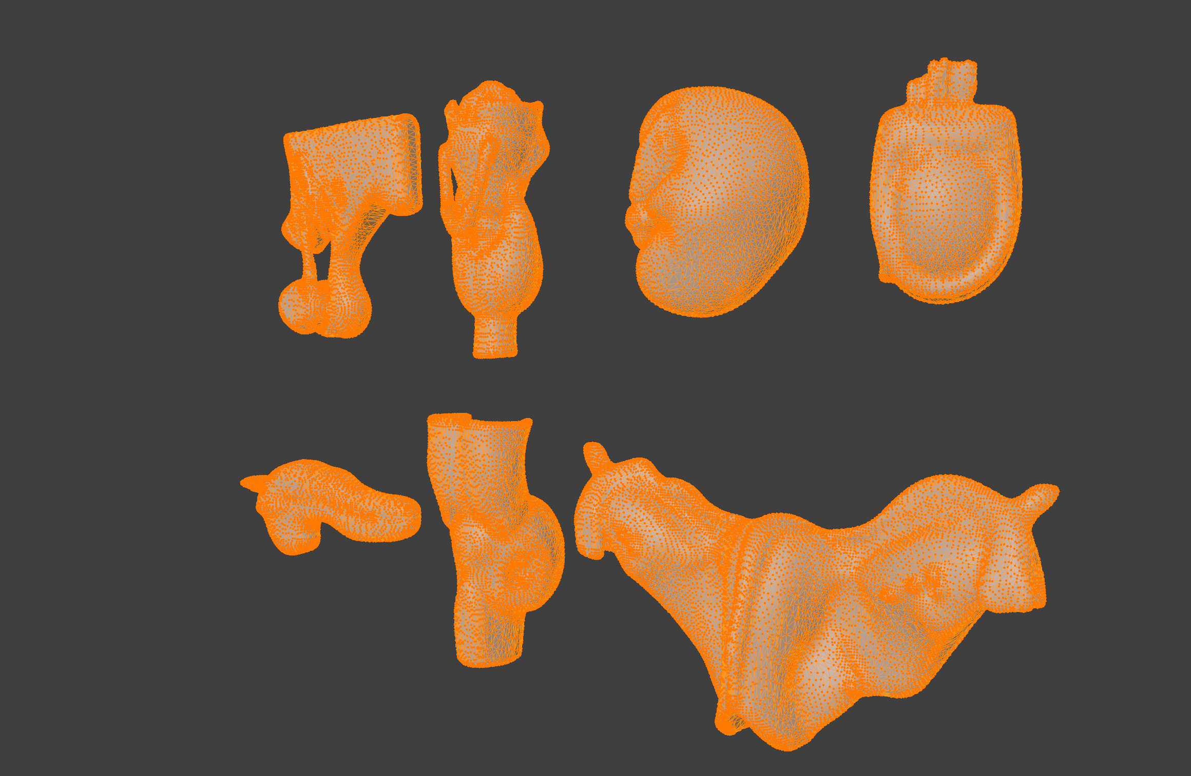 3D Complete Endocrine Gland Set Anatomy Model 3D print model_6