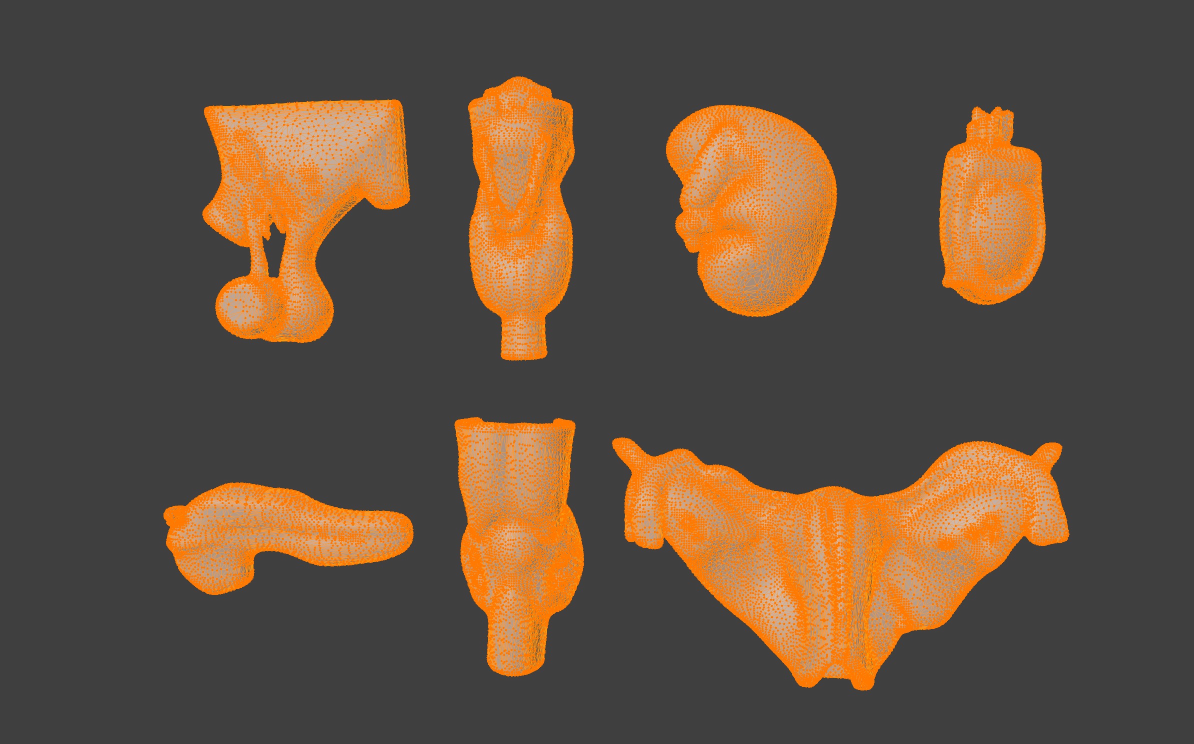 3D Complete Endocrine Gland Set Anatomy Model 3D print model_3