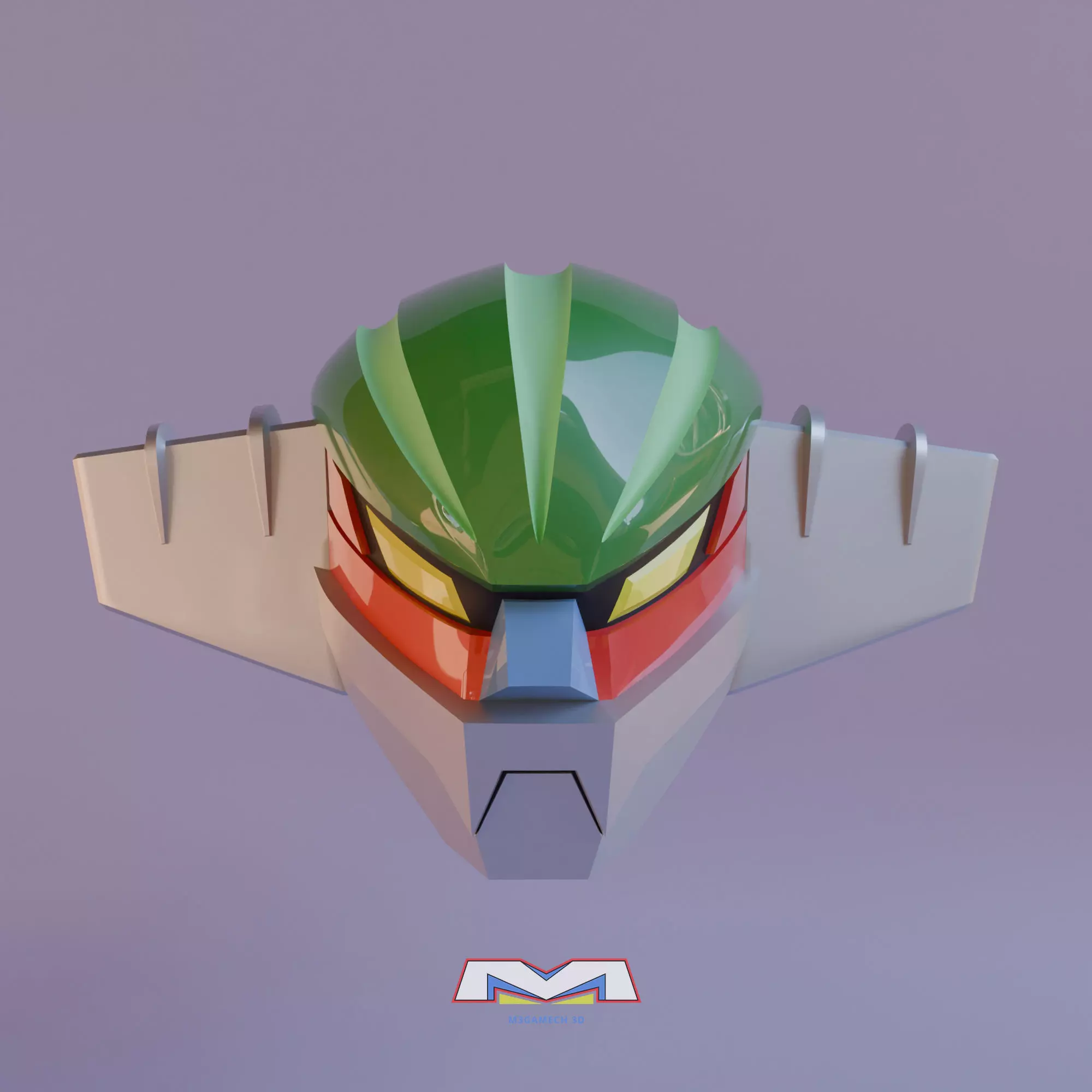 Kotetsu Steel Jeeg Head Helmet Wearable Bonus Head Display 3D print model