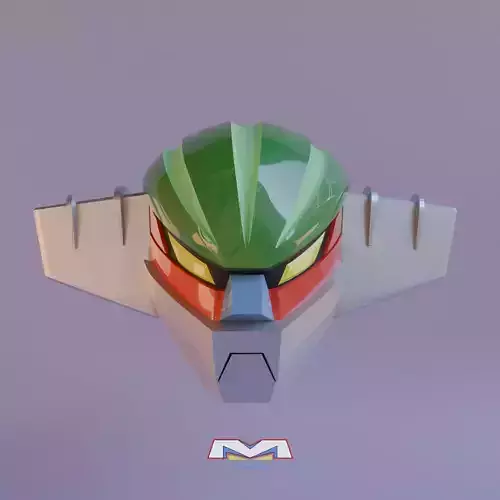 Kotetsu Steel Jeeg Head Helmet Wearable  Bonus Head Display 3D print model