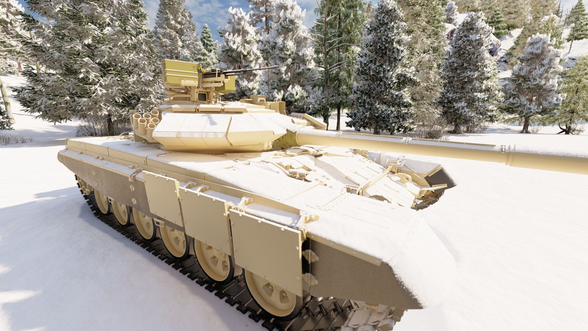 Tank T-90 3D model_2