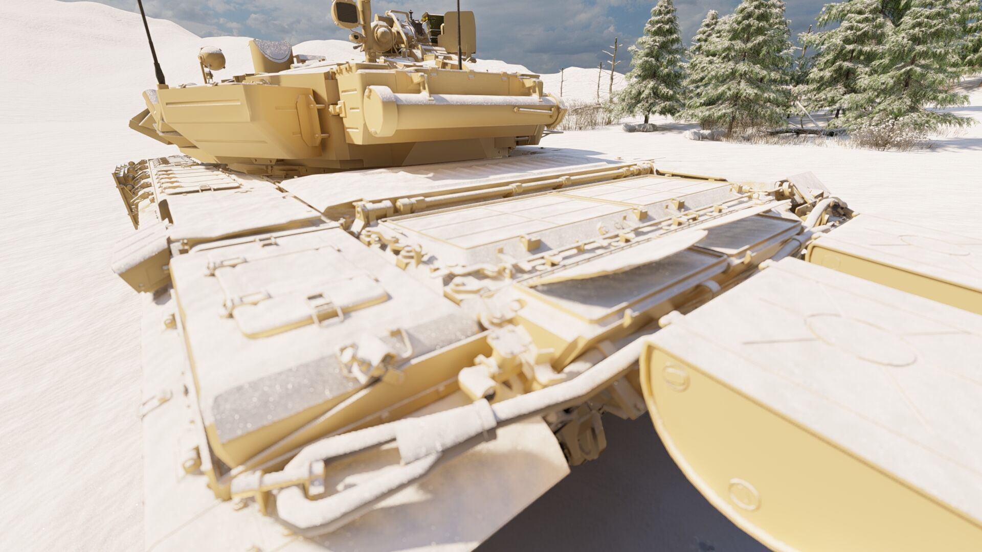 Tank T-90 3D model_5