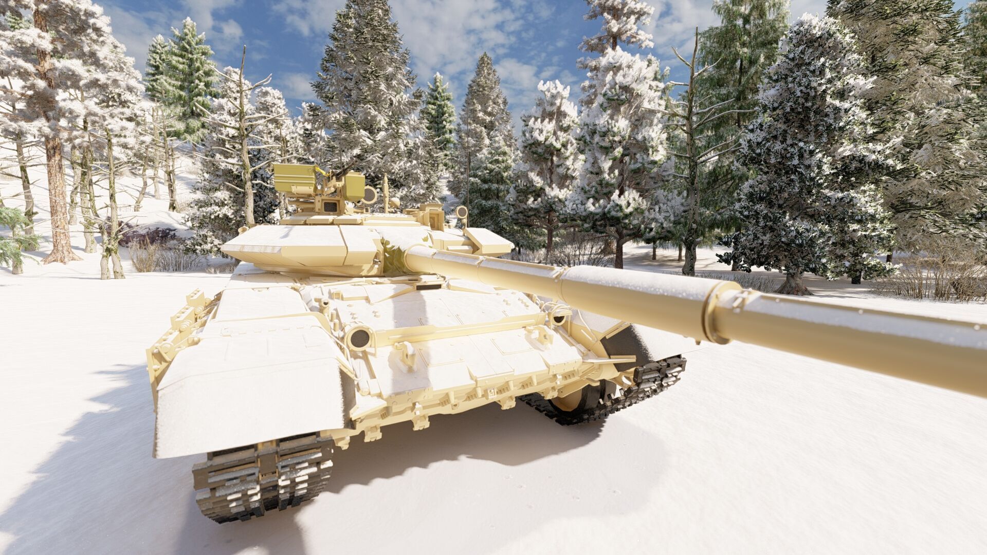 Tank T-90 3D model_3