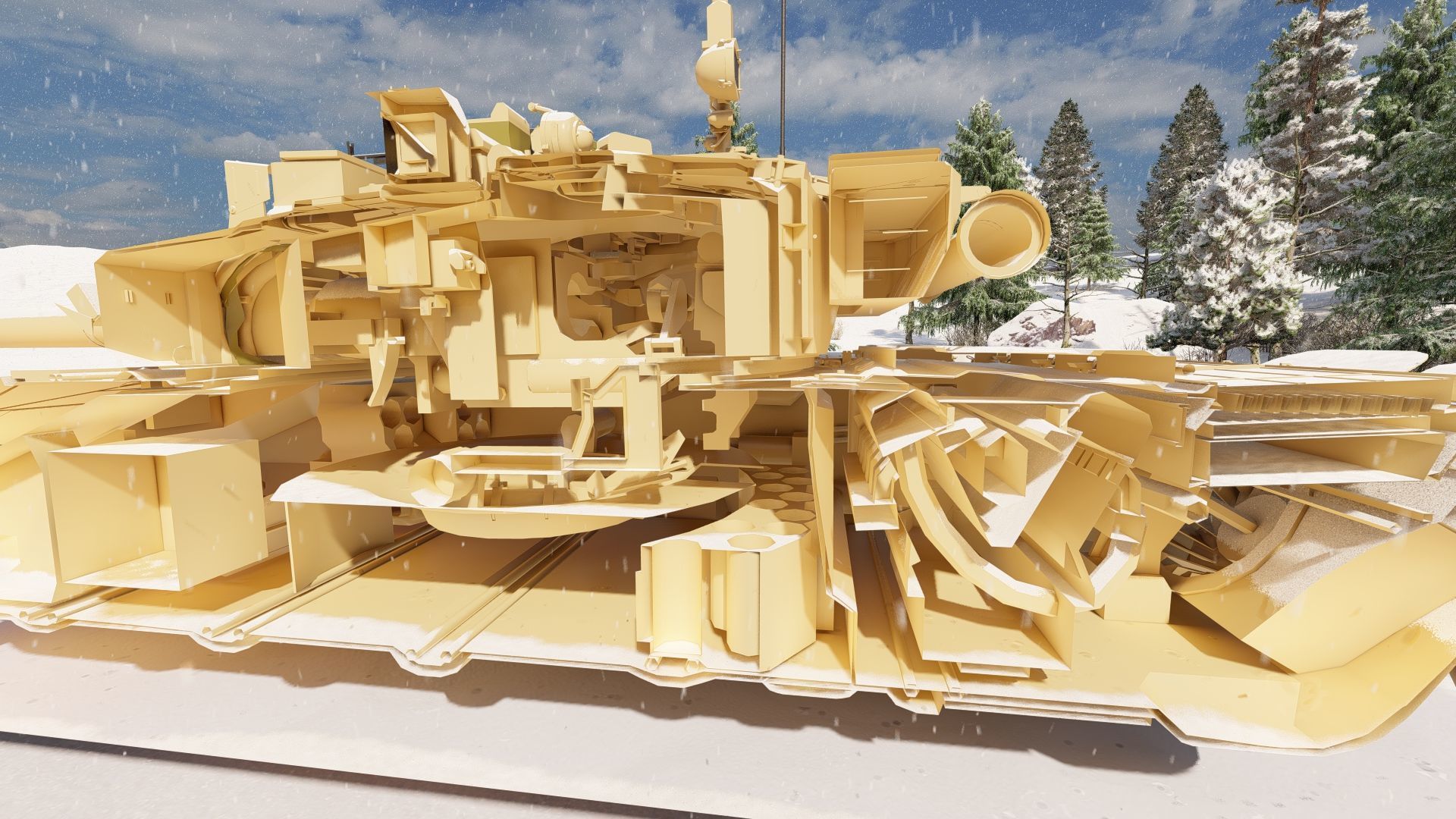 Tank T-90 3D model_21