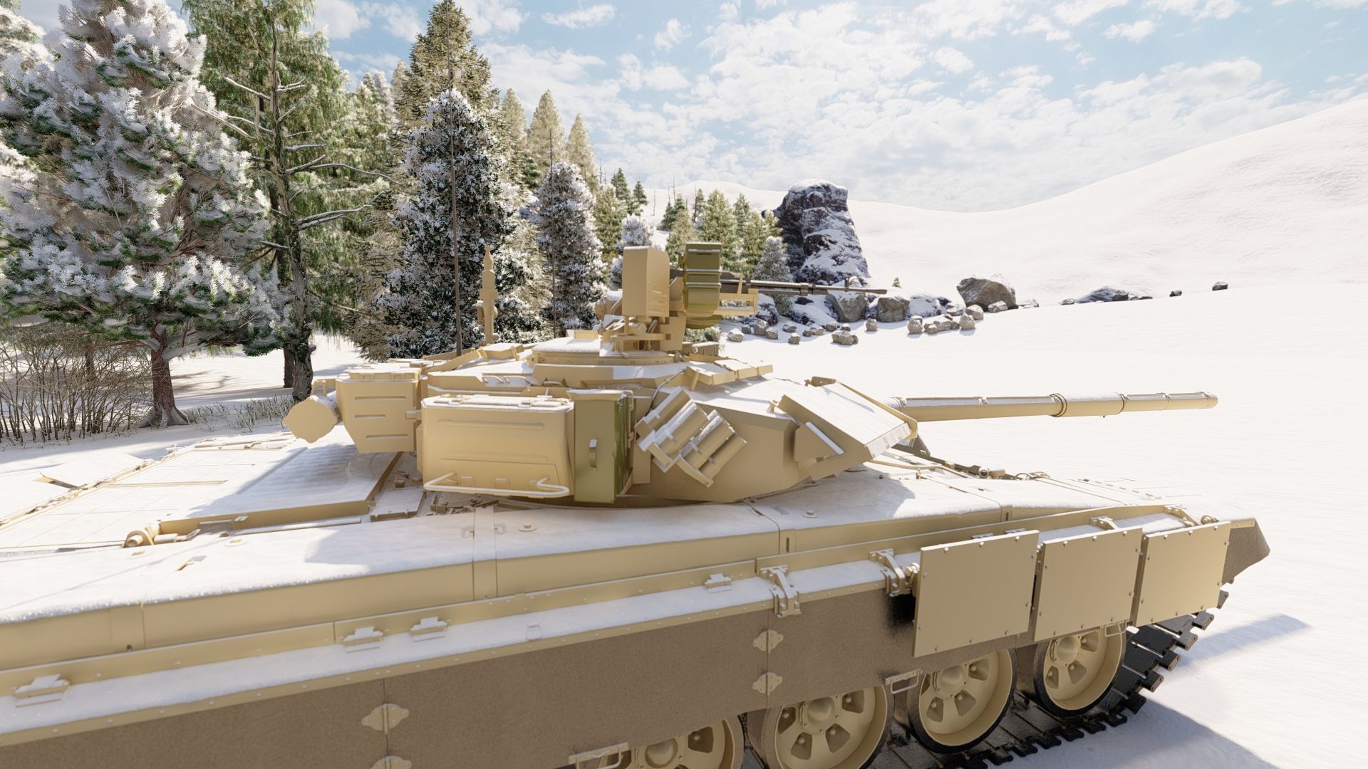 Tank T-90 3D model_6