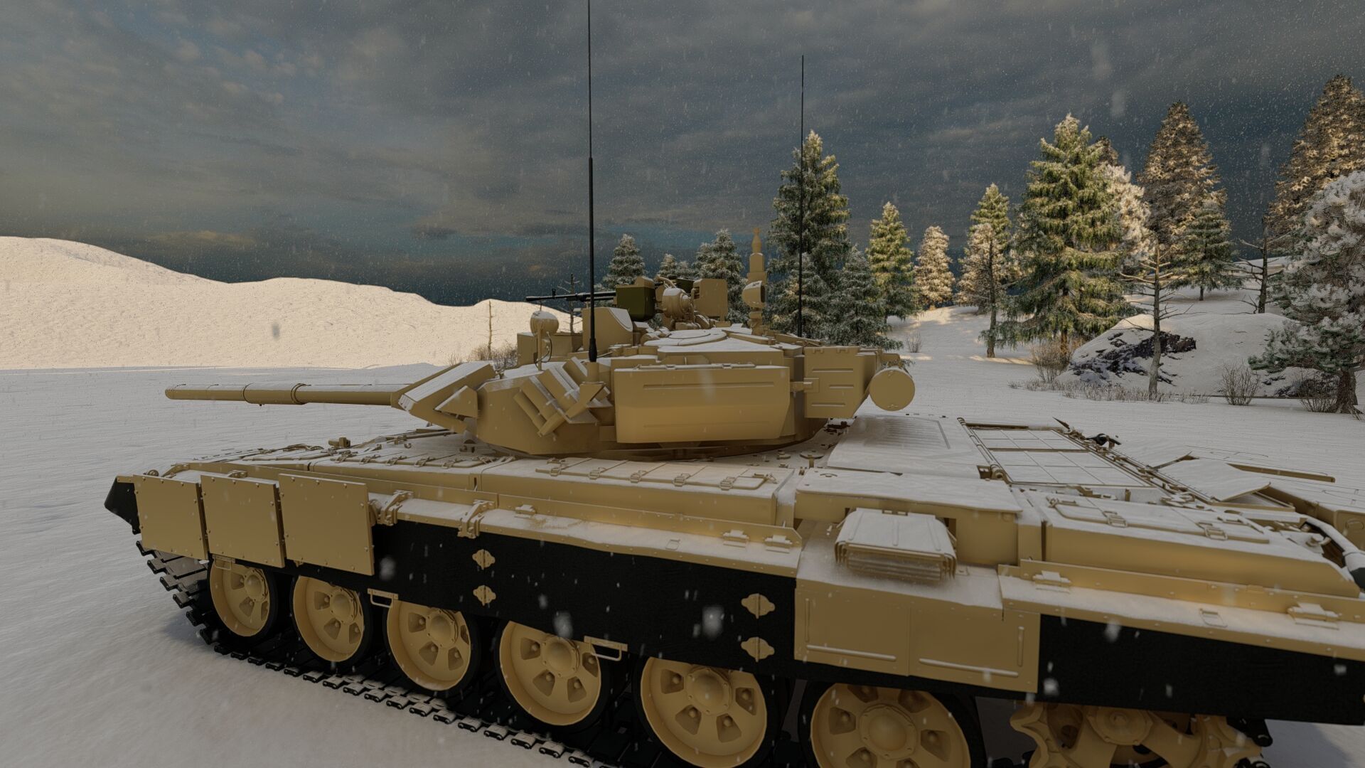 Tank T-90 3D model_16