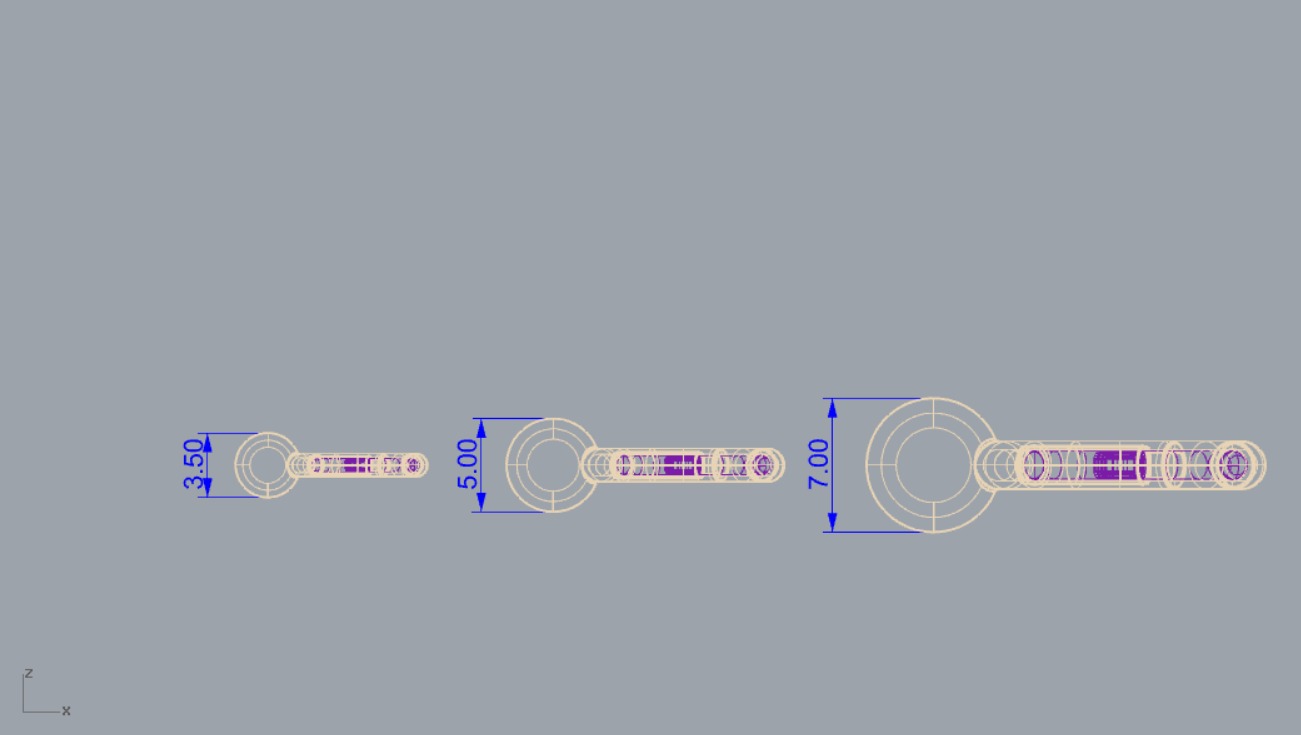 spring clasp lock 3D printable file in three size 3D print model_3