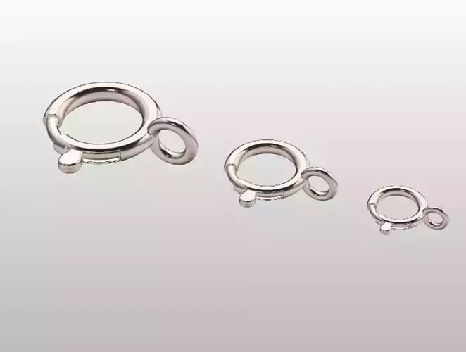 spring clasp lock 3D printable file in three size 3D print model