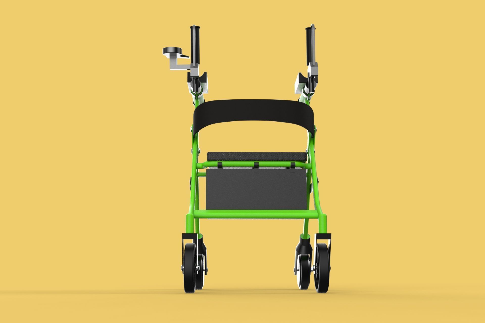 WHEELED WALKER ROLLATOR ROLLING FOLDABLE WALKING FRAME SEAT AID 3D model_2